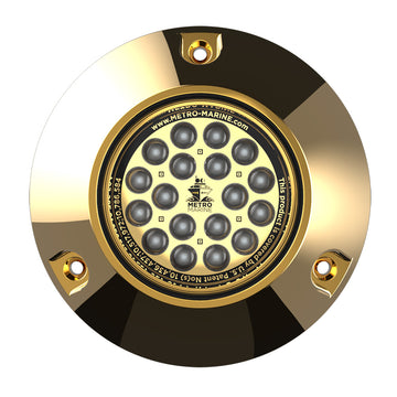 Metro Marine F-Series Submersible Light, Aqua Monochromatic LED, 90° Beam