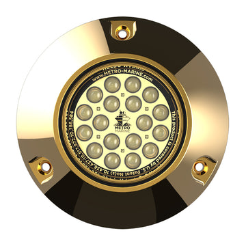 Metro Marine F-Series High-Output Submersible Underwater Light, White, 45° Beam