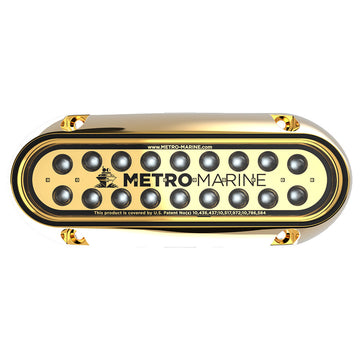 Metro Marine F-Series Elongated Underwater Light, Aqua, 45° Beam