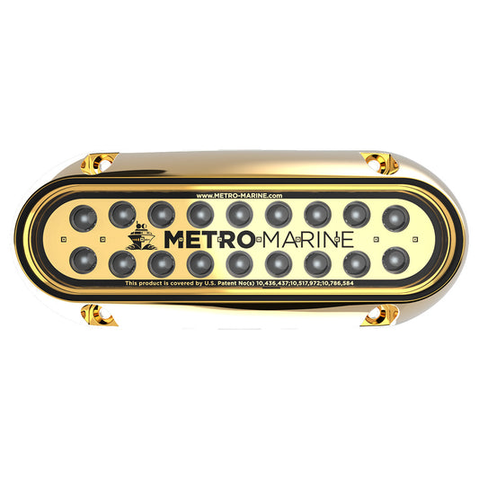 Metro Marine High-Output Elongated Underwater Light w/Intelligent Monochromatic LED's - Aqua, 90&deg; Beam