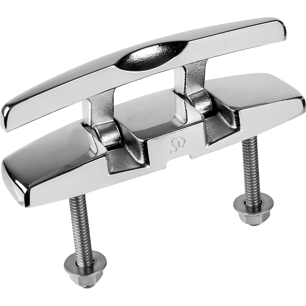 Sea-Dog 6" Rectangle Stainless Steel Folding Cleat with Hex Bolts