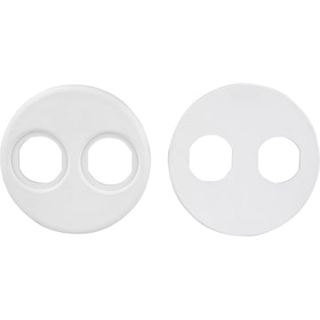 Sea-Dog 4" Gauge Power Socket Adapter Mounting Plate, White – UV-Resistant Nylon