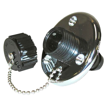 T-H Marine Washdown Valve with Chrome Base & Shut-Off, Made in USA
