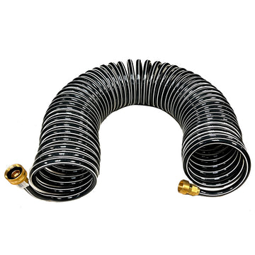 Trident Marine Coiled Washdown Hose, 50 ft., with Nickel-Plated Brass Fittings