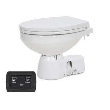 Jabsco Quiet Flush E2 12V Electric Marine Toilet Raw Water Regular Bowl