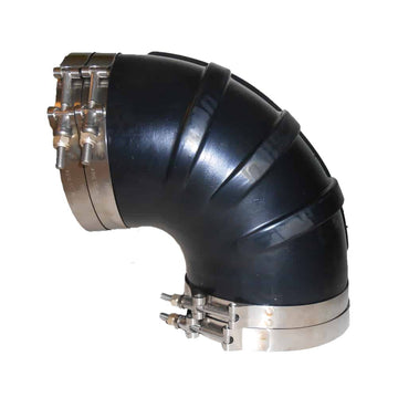 Trident Marine 3" EPDM Wet Exhaust Elbow w/ Clamps, SAE J2006 Compliant
