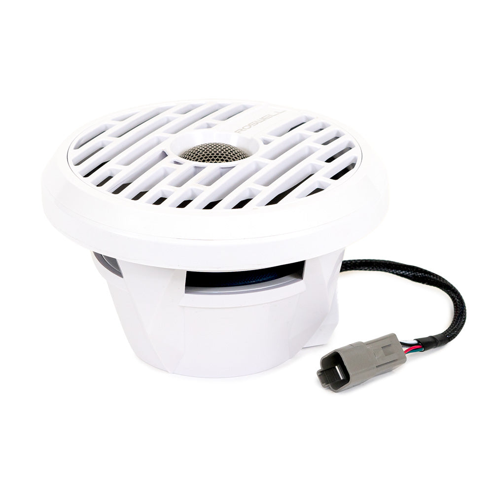 Roswell Marine R1 7.7" Marine Speakers, 90W RMS with RGB LED – White