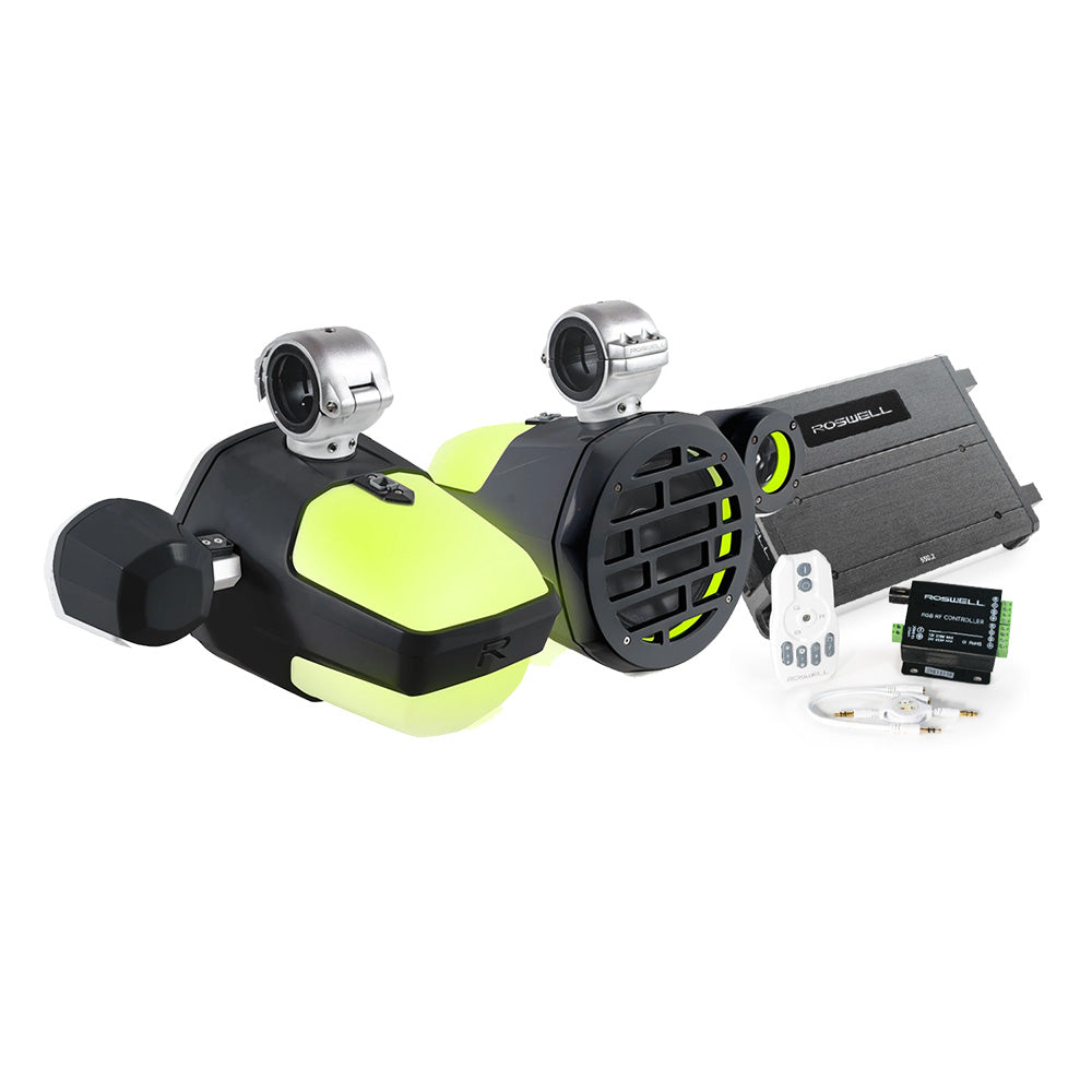 Roswell R1 Pro Marine Audio Package with Patented RGB LED Tower Speakers