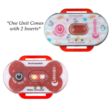 Lunasea Lighting Safety Strobe Light - Red Case, Blue Light, 8+ Hr Runtime