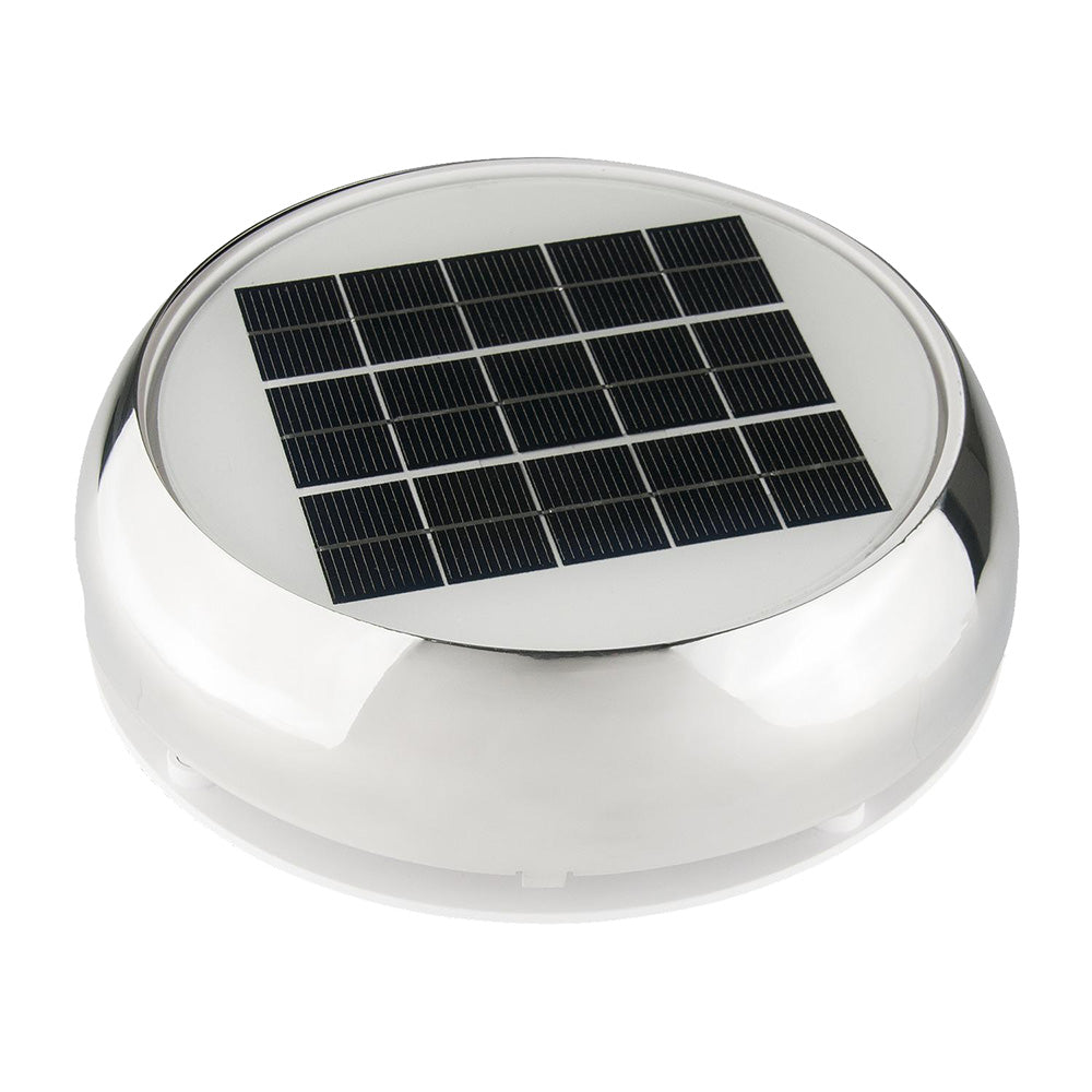Marinco 3 in. Day/Night Solar Vent, Stainless Steel