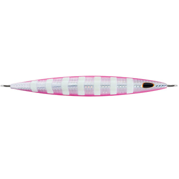 Williamson Kensaki 280 Jig, 7-1/4", 9-7/8oz, Silver Pink Zebra
