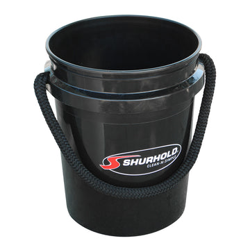 Shurhold World's Best Rope Handle Bucket, 5 Gallon, Black – Made in USA