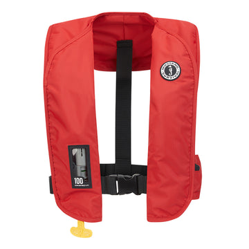 Mustang Survival MIT 100 Convertible Inflatable PFD, Red, Universal