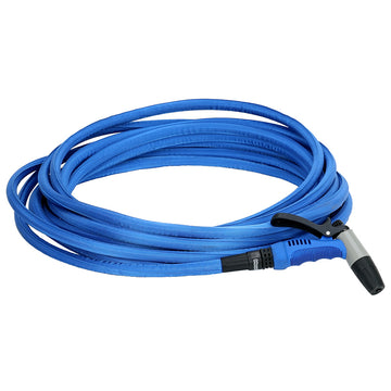 HoseCoil 75' Blue Flexible Hose Kit with WN510 Rubber Tip Nozzle, 600 PSI