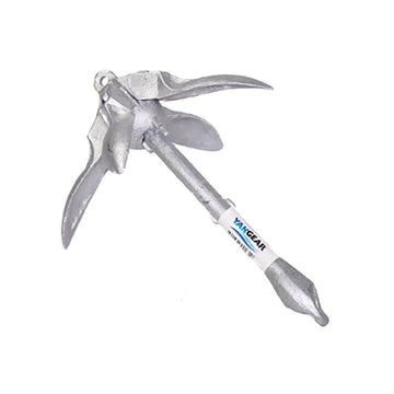 YakGear 3.3lb Grapnel Anchor Kit, Galvanized Steel with 30ft Rope & Bag