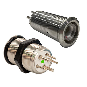 Bluewater 9059 Series 22mm Momentary Push Button Switch, Dual-Color LED