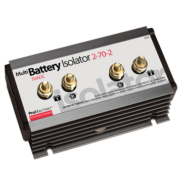 ProMariner 2-70-2 Battery Isolator, 70A - 2 Alternator/2 Battery, IP68 Rated
