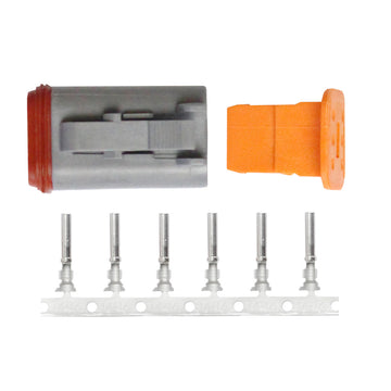Pacer DT Deutsch Plug Repair Kit, 6 Position, 14 AWG, IP68 & RoHS Compliant