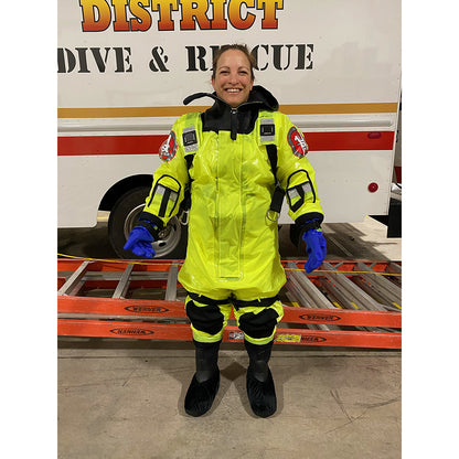 First Watch RS-1005 Ice Rescue Suit - Hi-Vis Yellow - S/M (Built to Fit 4';6"-5';8")