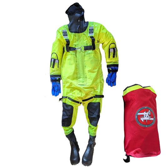 First Watch RS-1005 Ice Rescue Suit - Hi-Vis Yellow - S/M (Built to Fit 4';6"-5';8")