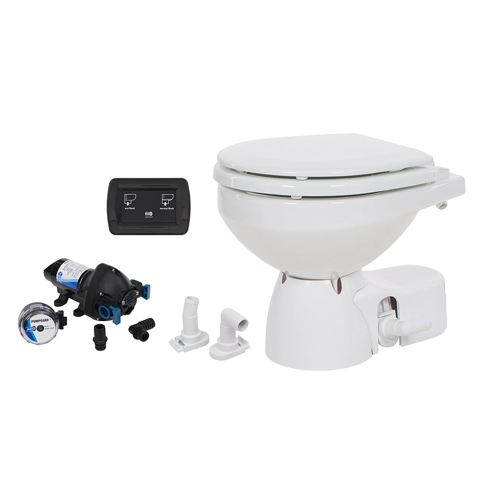 Jabsco Quiet Flush E2 Raw Water Electric Toilet, 12V Compact