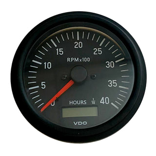 VDO Cockpit International Gen II Tachometer with Hourmeter, 4000 RPM, 85mm