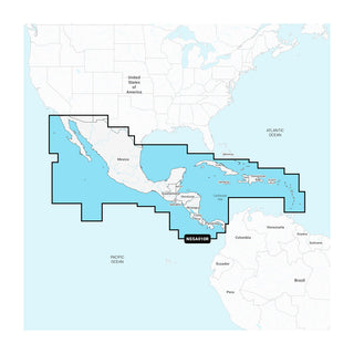 Garmin Navionics+ NSSA010R Central America & Caribbean, microSD/SD