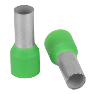 Pacer Green 6 AWG Insulated Wire Ferrule, 12mm Length, 10 Pack