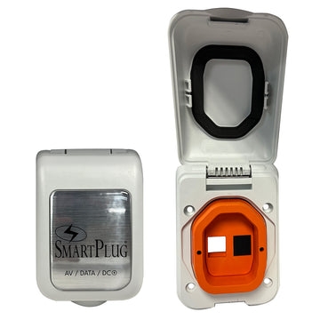 SmartPlug BDBPW Data Port Case/Inlet, White – Customizable, UV & IP56 Rated