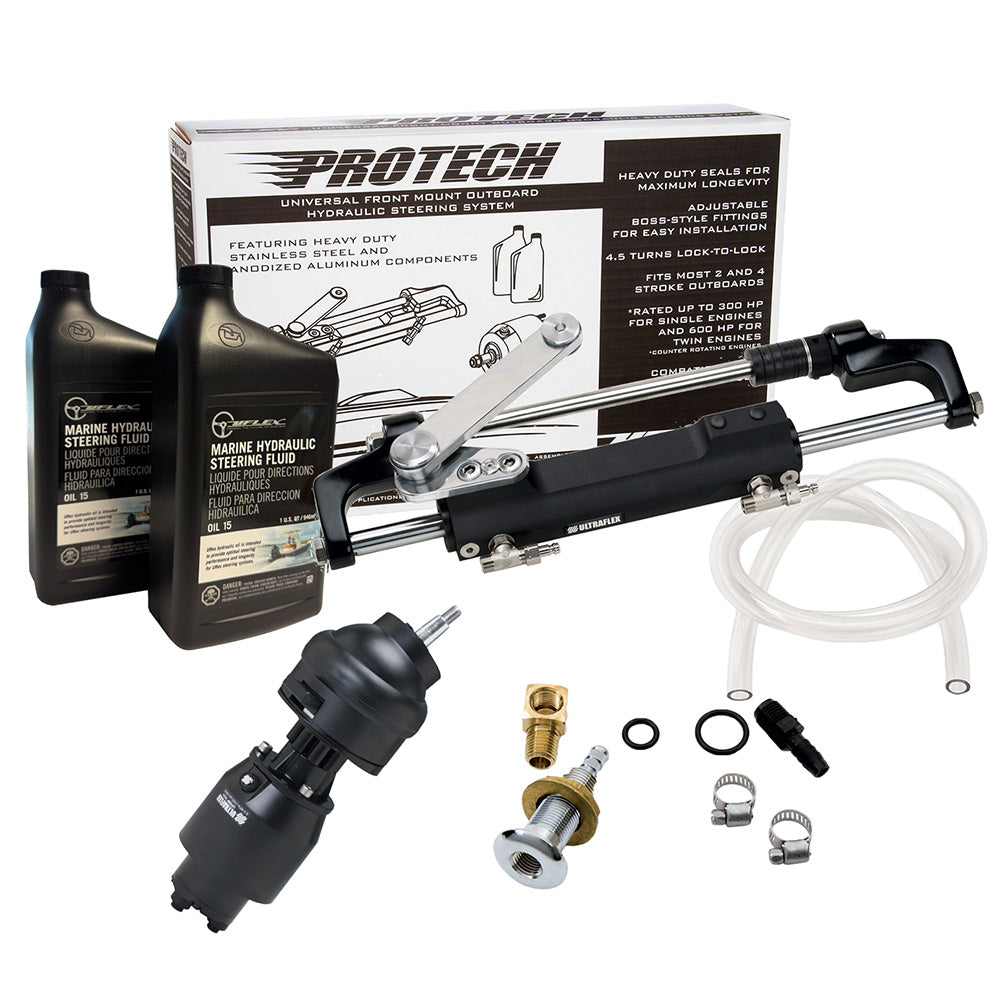 Uflex USA PROTECH 2.1T Front Mount Tilt OB Hydraulic Steering System