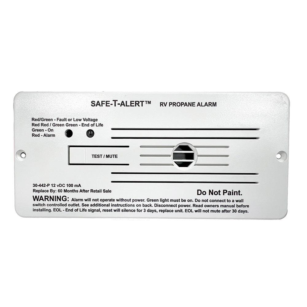 Safe-T-Alert 30 Series RV Propane Alarm, 12V White – UL Listed, RVIA Compliant