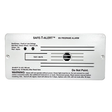Safe-T-Alert 30 Series RV Propane Alarm, 12V White – UL Listed, RVIA Compliant