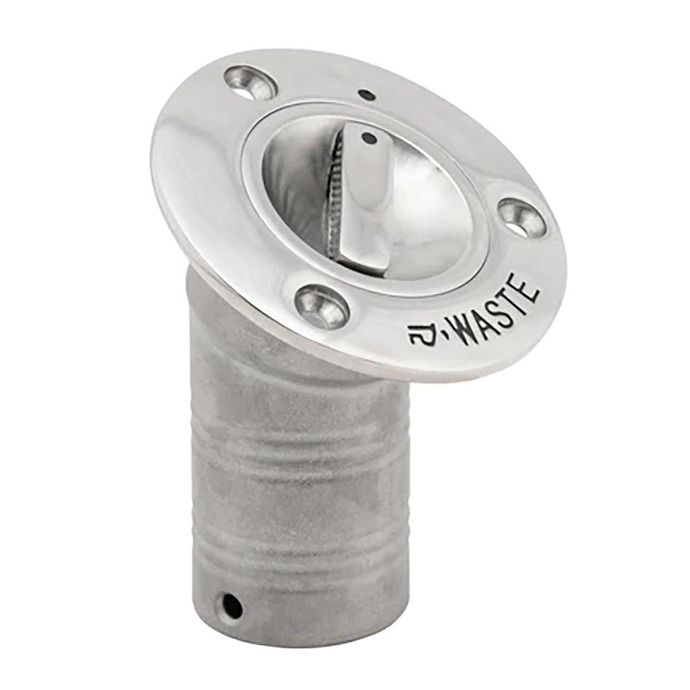 Whitecap 30° EPA Pull-Up Waste Deck Fill, 316 Stainless Steel