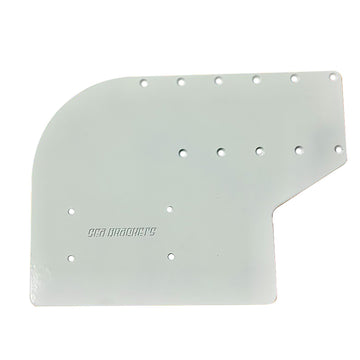 Sea Brackets Small Offset Trolling Motor Plate for Garmin Kraken, T6 Aluminum