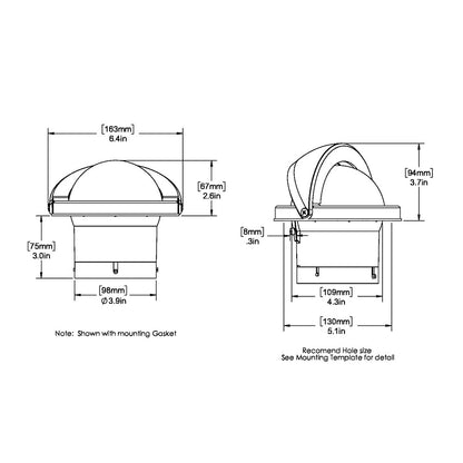 Ritchie SS-2000 SuperSport Compass, Flush Mount, Black - 5-Year Warranty