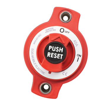 Egis Mobile Electric Panel Mount Mini Breaker Disconnect Switch, 40A, 42Vdc