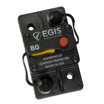 Egis Mobile Electric 4703-080 Surface Mount Circuit Breaker, 80A 48Vdc