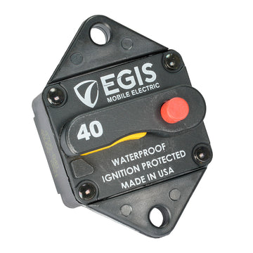 Egis Mobile Electric 4706-040 40A Panel Mount Circuit Breaker, 48Vdc, IP67