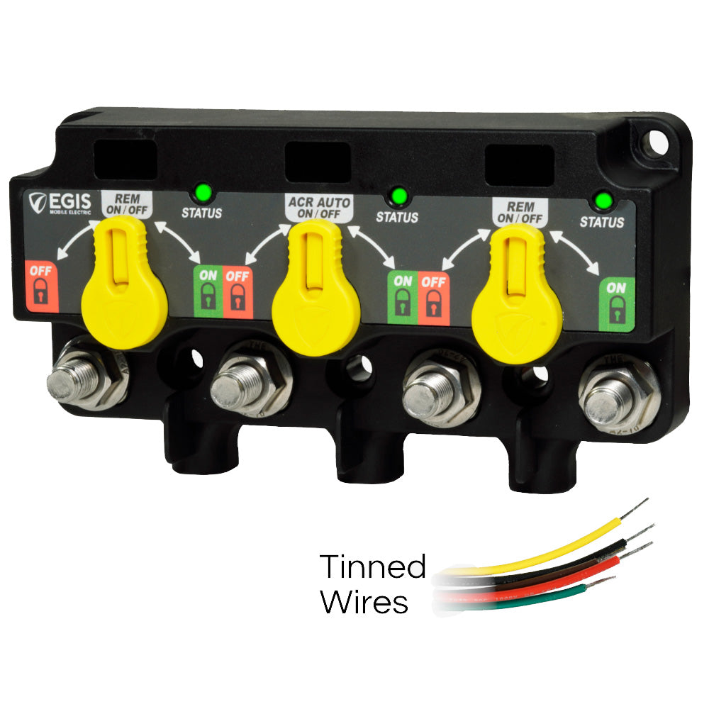 Egis XD Series Triple Flex 2 Relay-ACR, 500A with Knobs & Tinned Wires