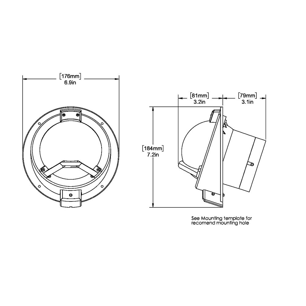 Ritchie Navigator BN-202 Bulkhead Compass, 4.5" CombiDial, 5-Year Warranty