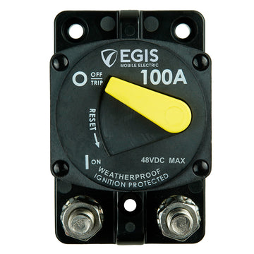 Egis Mobile Electric 87 Series 100A Surface Mount Circuit Breaker, 48Vdc, IP66