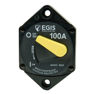 Egis Mobile Electric 87 Series Panel Mount Circuit Breaker, 100A 48Vdc IP66