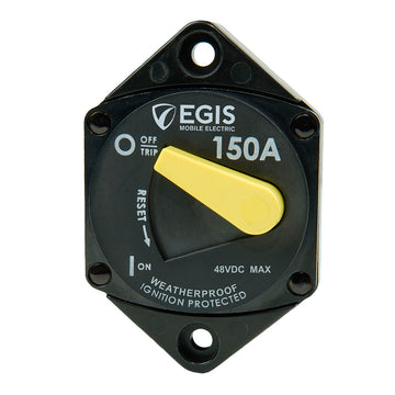 Egis Mobile Electric 187 Series 150A Panel Mount Circuit Breaker, 48Vdc