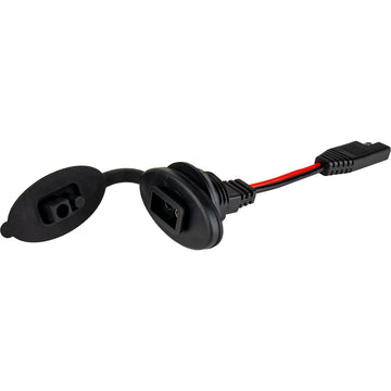 Sea-Dog Back Nut Mount Power Socket, 12-24V 20A with 14 AWG Duplex Wire