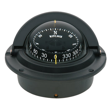 Ritchie F-83 Voyager Flush Mount Compass, 3" CombiDamp Dial - Black