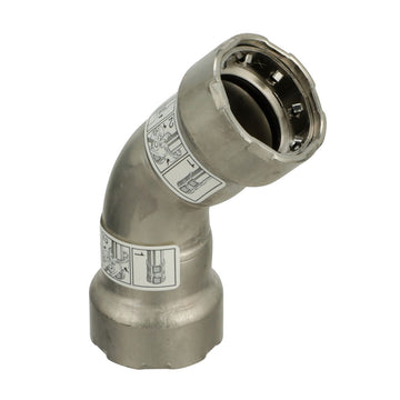 Viega MegaPress 316 FKM 1/2" 45 Degree Elbow, Marine Approved