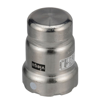 Viega MegaPress 316 FKM 1/2" Cap, Stainless Steel Press Fitting – USCG Approved