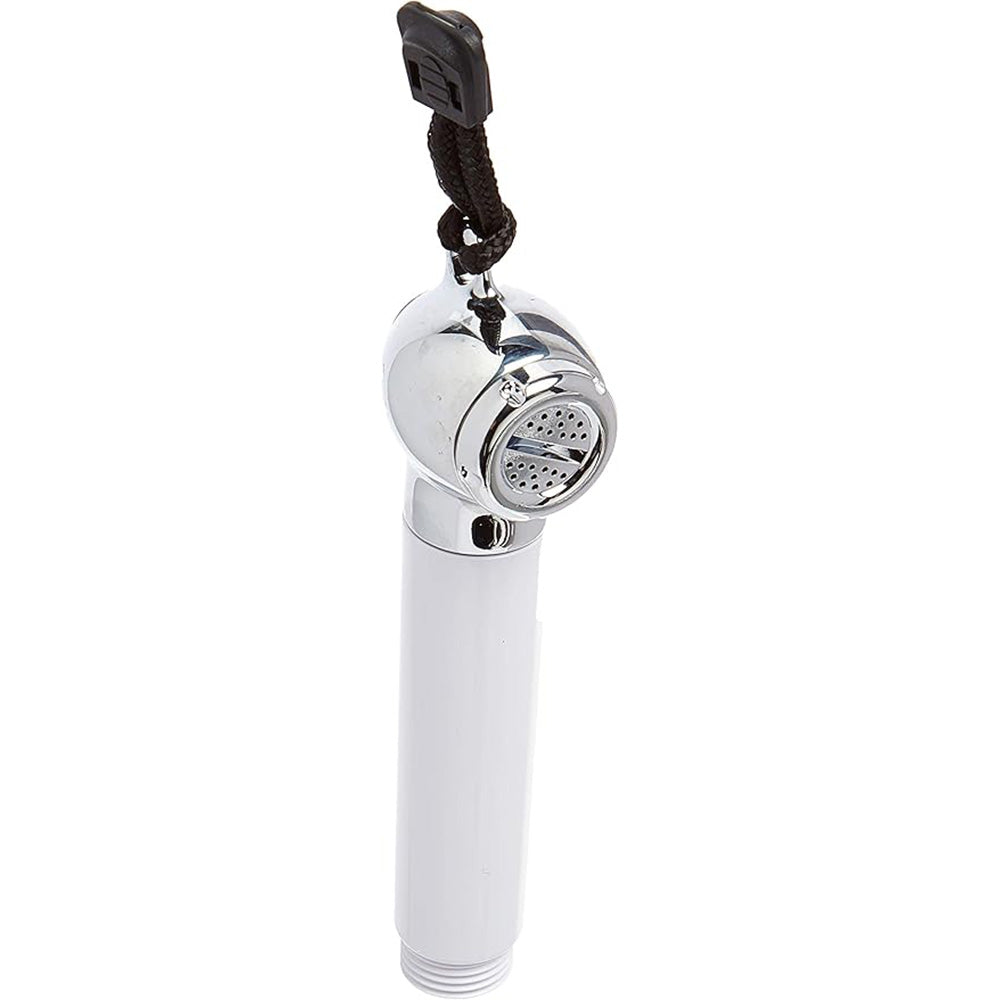 Scandvik Straight Push-Button Sprayer Handle, Chrome Plated Brass