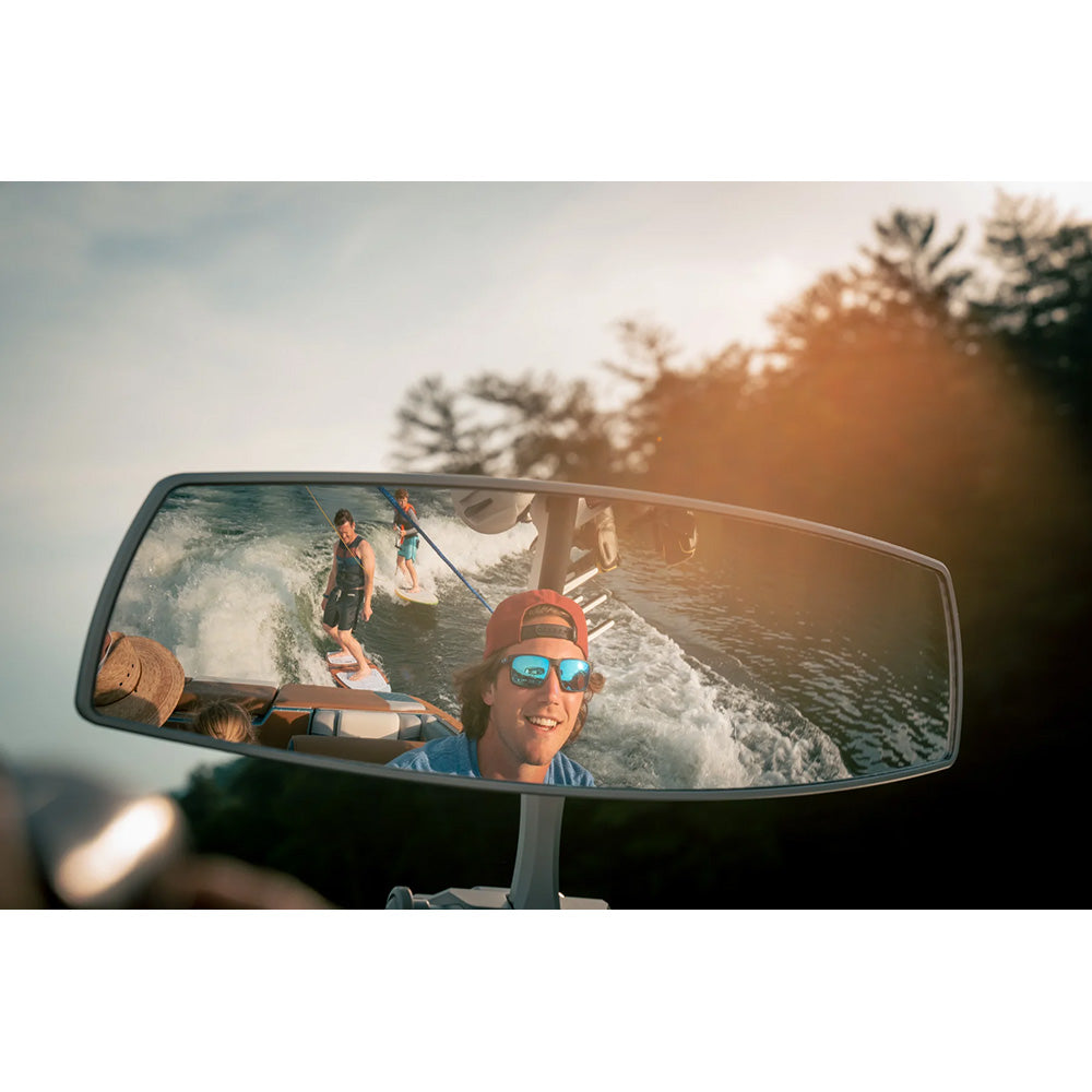PTM Edge VR-140 Elite Panoramic Boat Mirror, 6"x20" 140-Degree View, Black