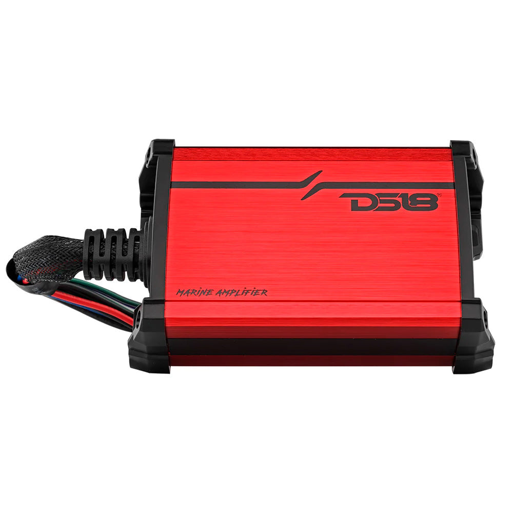 DS18 MP.4A 4-Channel Class D Full-Range Marine Amplifier, 4 x 40W RMS